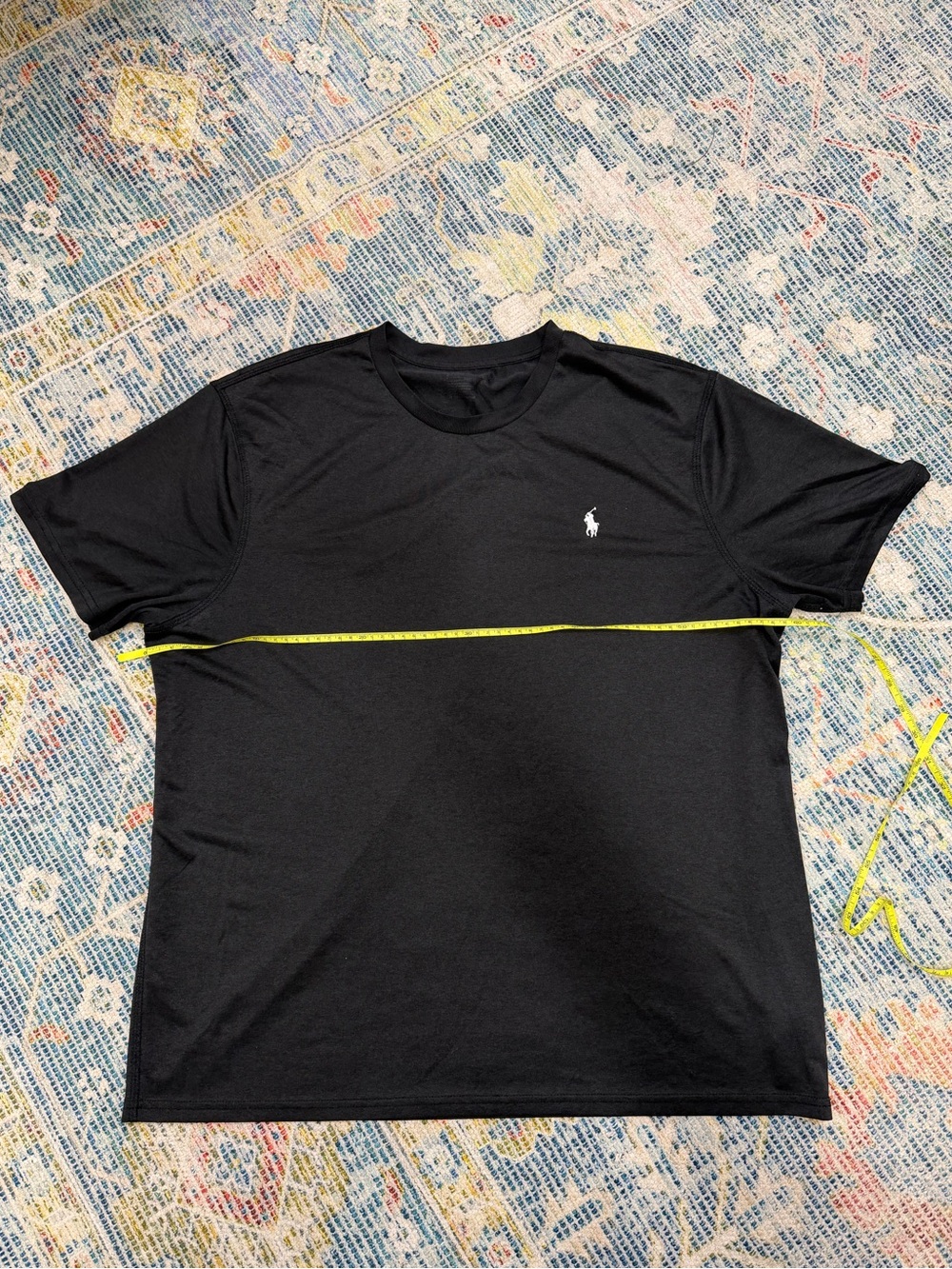 Polo by Ralph Lauren Black Short Sleeve Crew Tee with White Pony